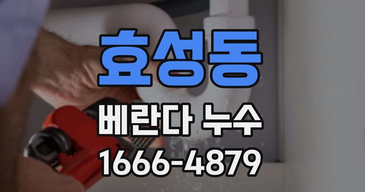 효성동 베란다 누수
