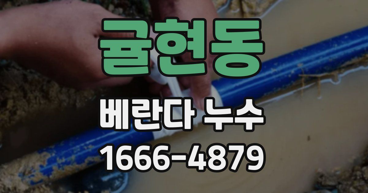 귤현동 베란다 누수