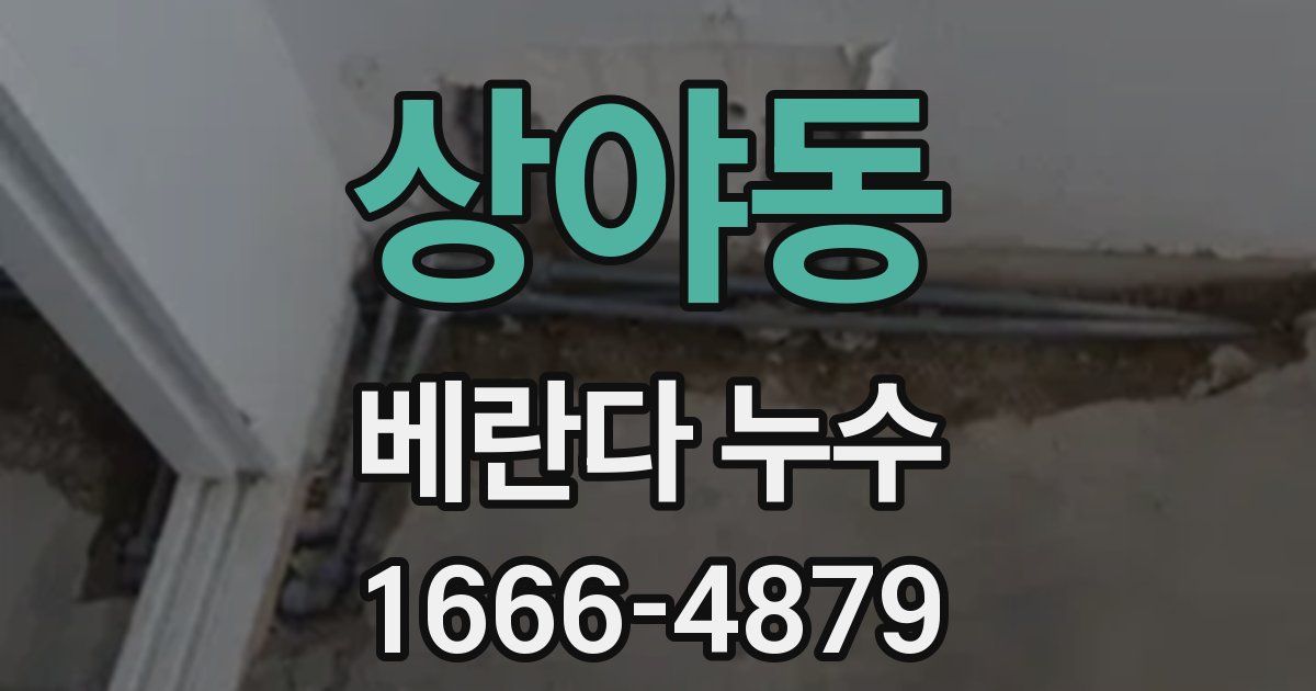 상야동 베란다 누수