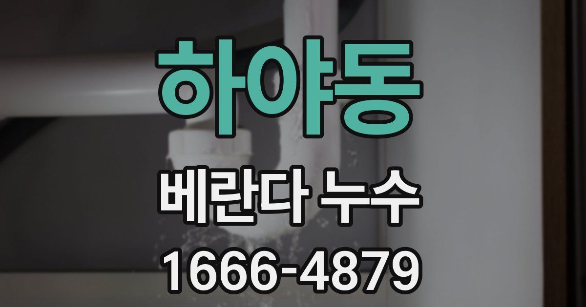 하야동 베란다 누수