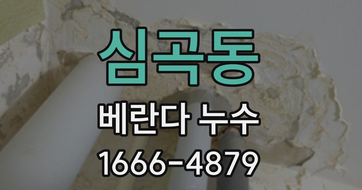 심곡동 베란다 누수