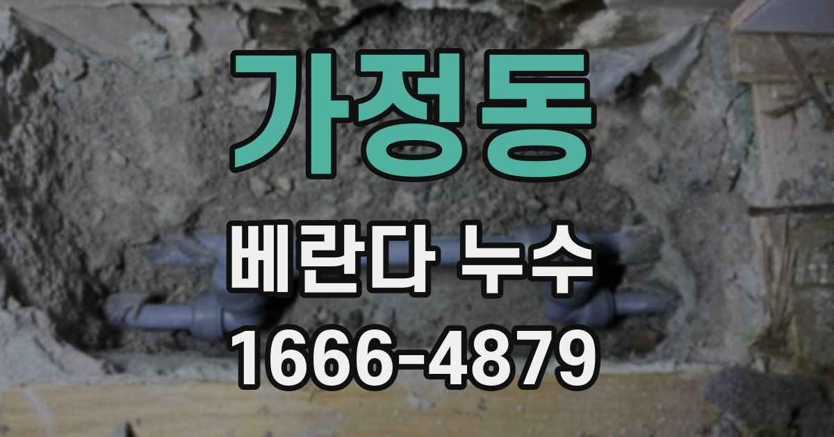 가정동 베란다 누수
