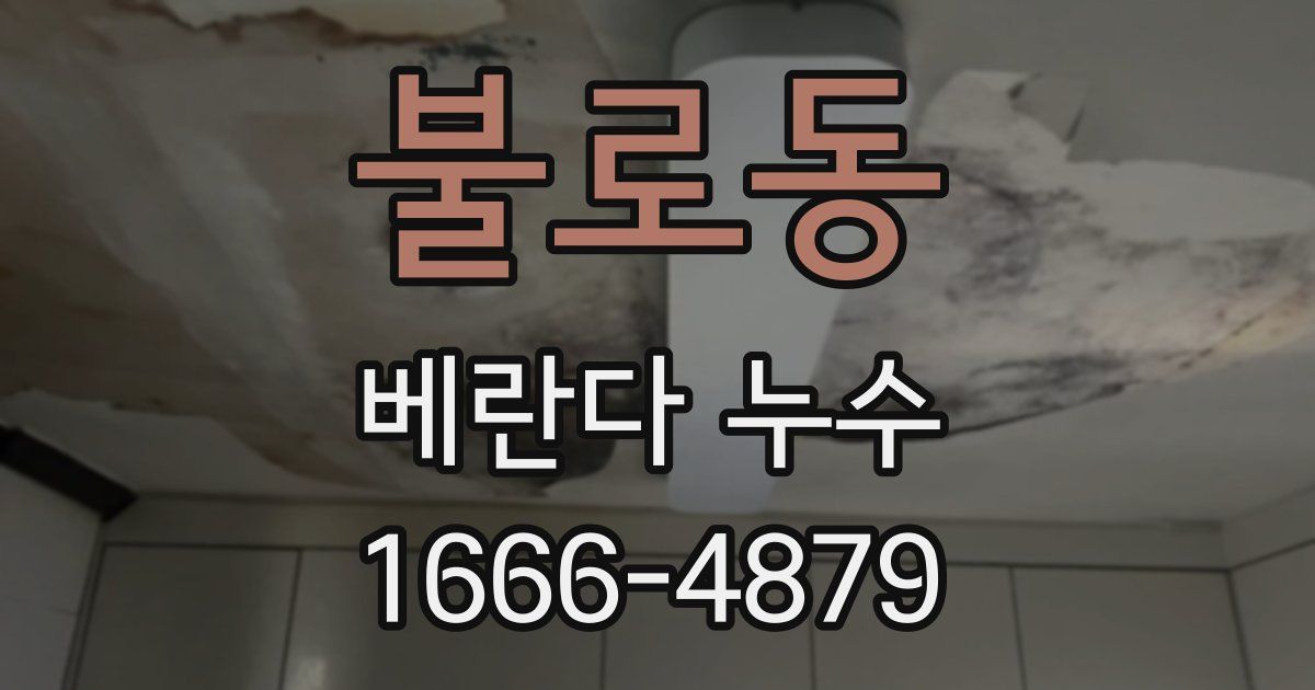 불로동 베란다 누수