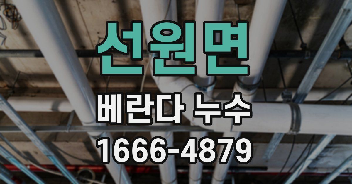 선원면 베란다 누수