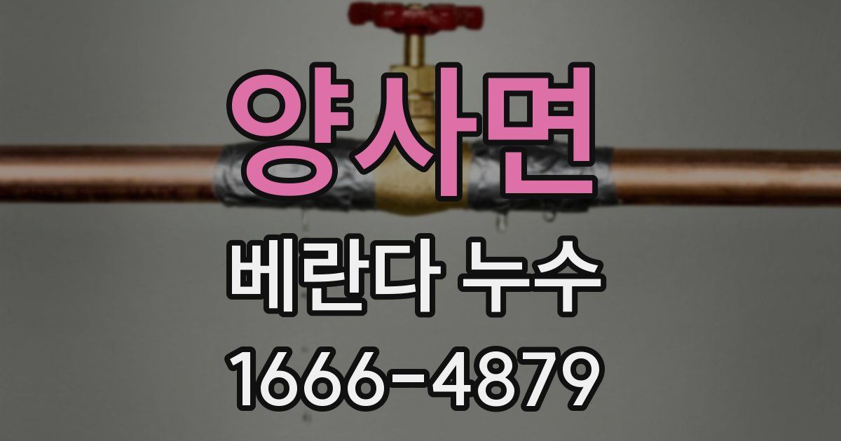 양사면 베란다 누수