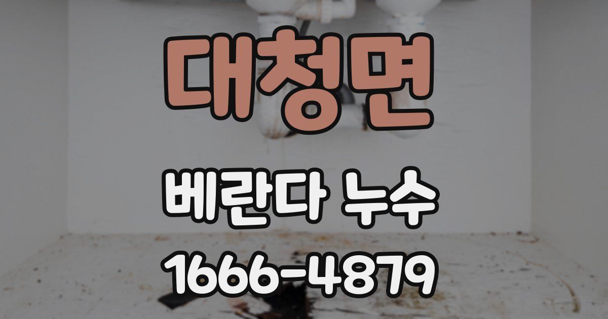 대청면 베란다 누수