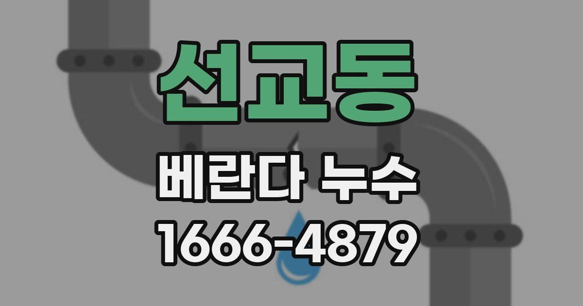선교동 베란다 누수