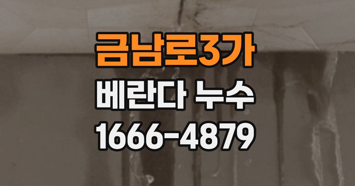 금남로3가 베란다 누수