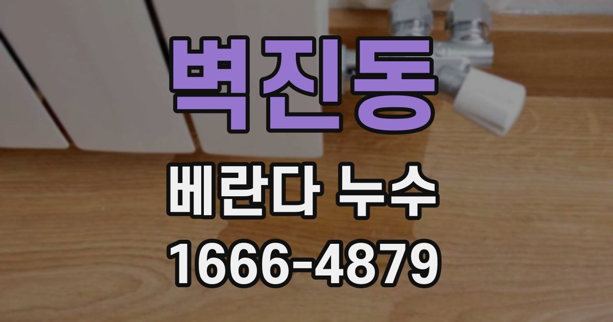 벽진동 베란다 누수