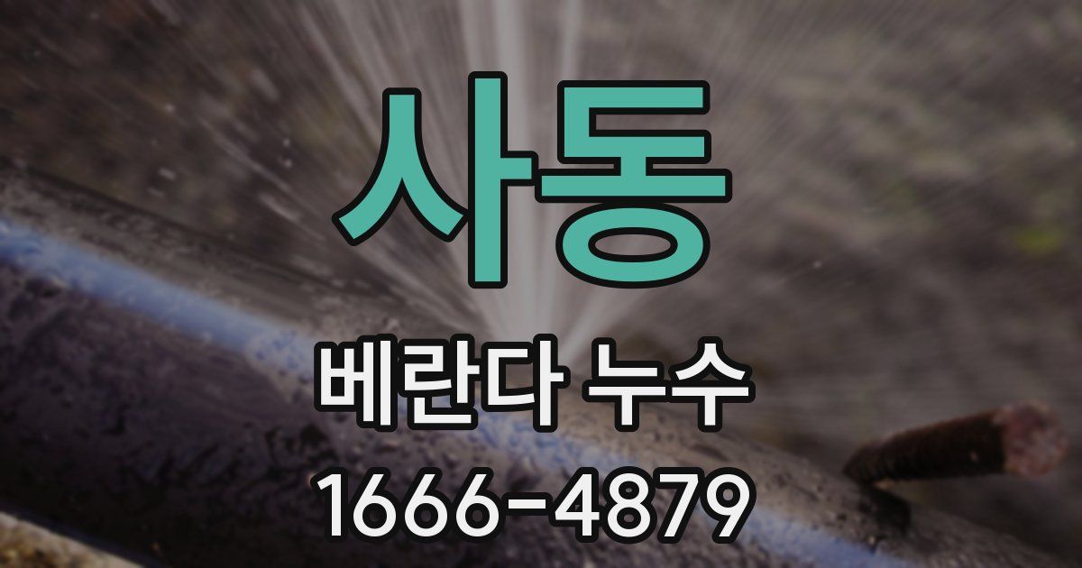 사동 베란다 누수