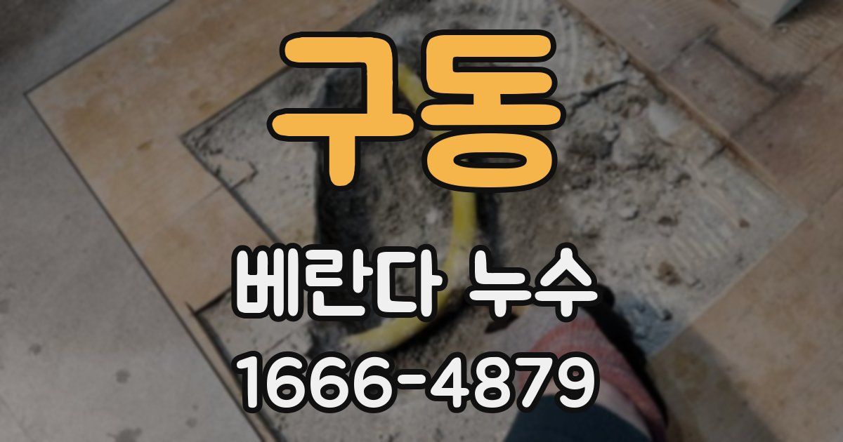 구동 베란다 누수