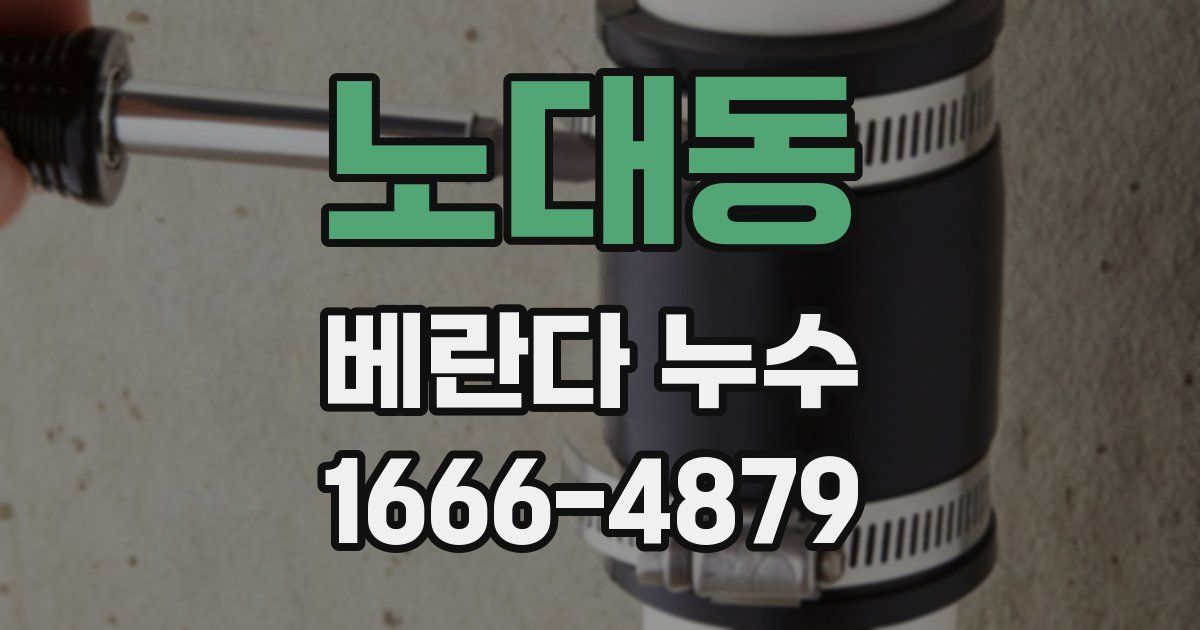 노대동 베란다 누수