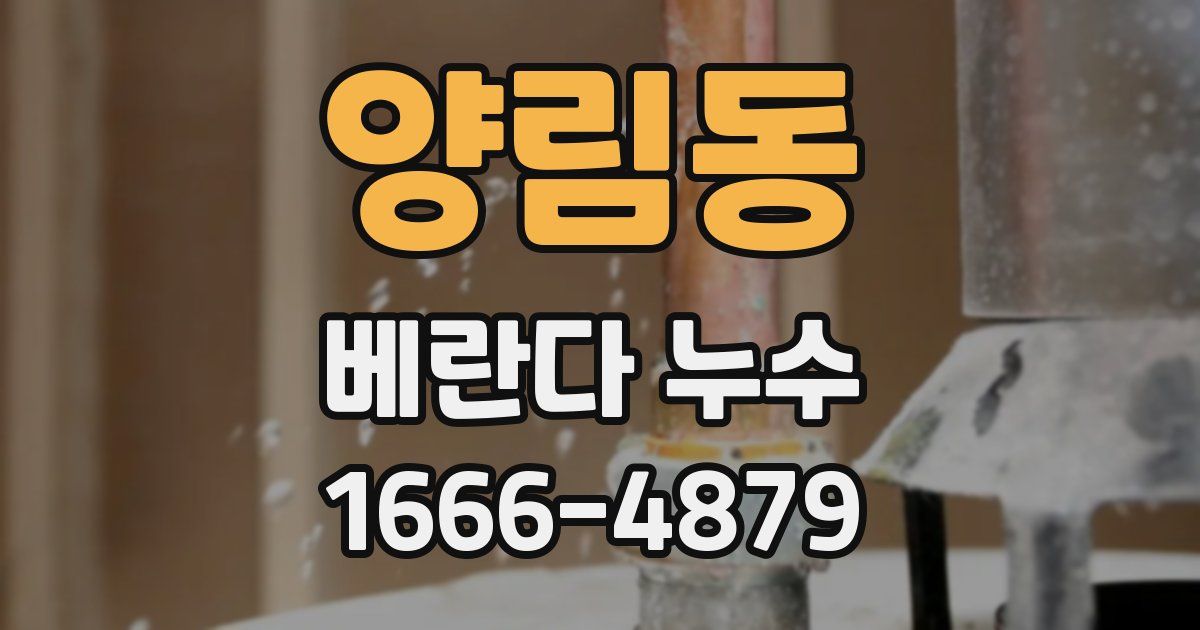 양림동 베란다 누수