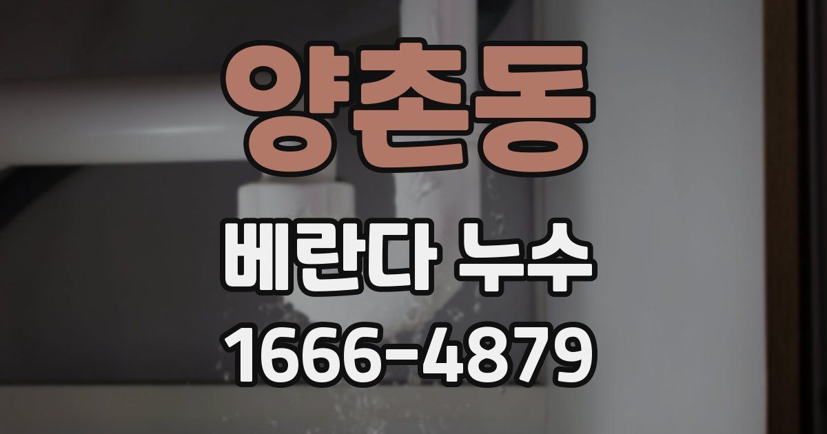 양촌동 베란다 누수