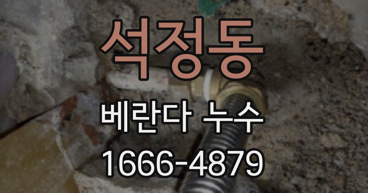 석정동 베란다 누수