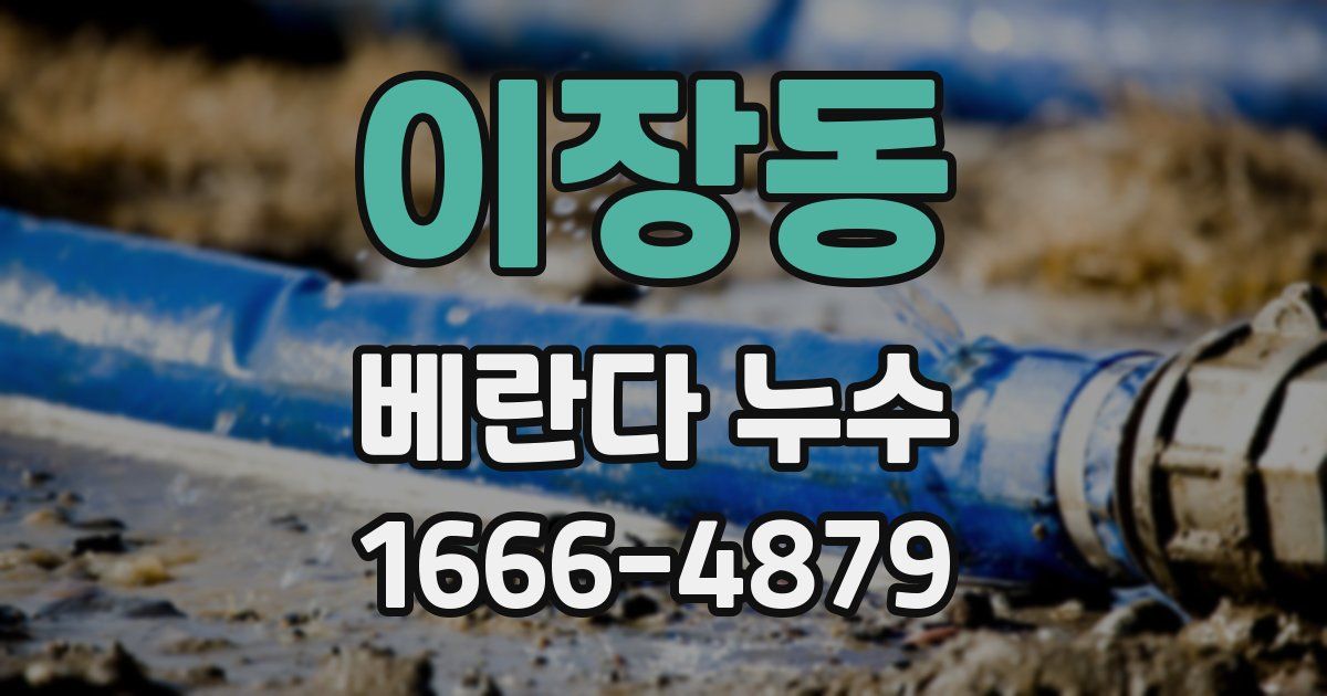이장동 베란다 누수