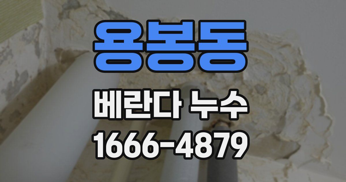 용봉동 베란다 누수