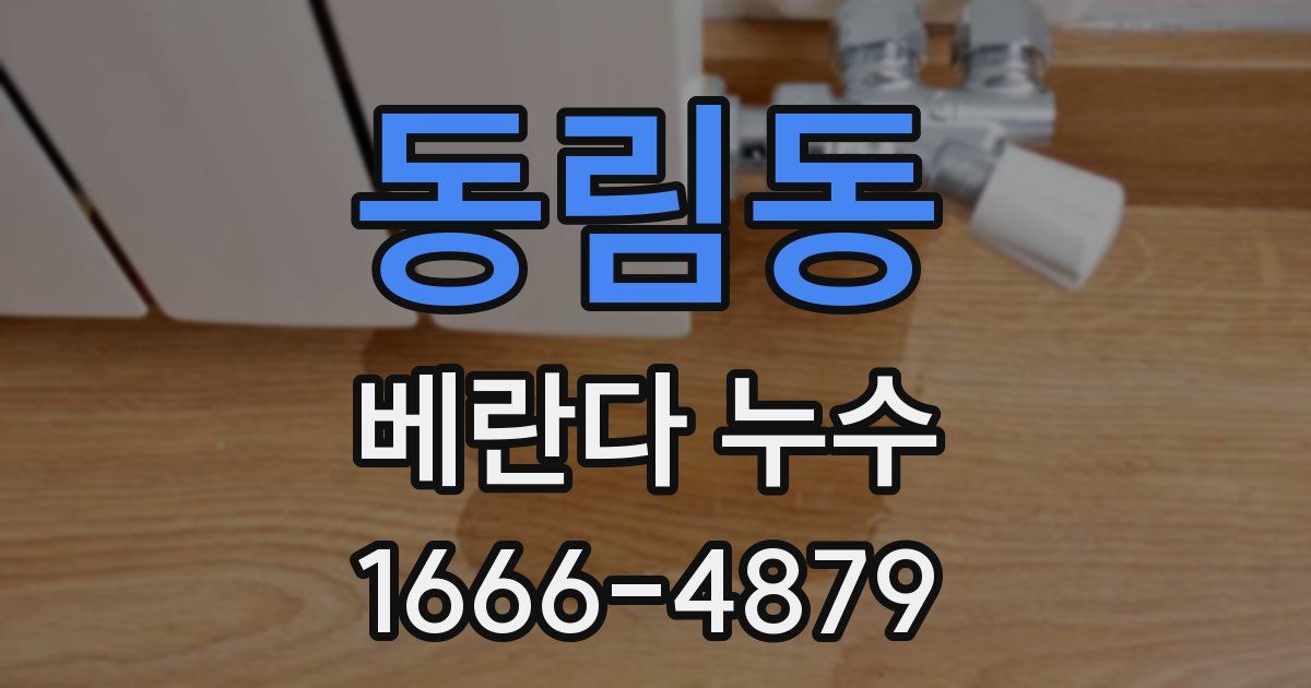 동림동 베란다 누수