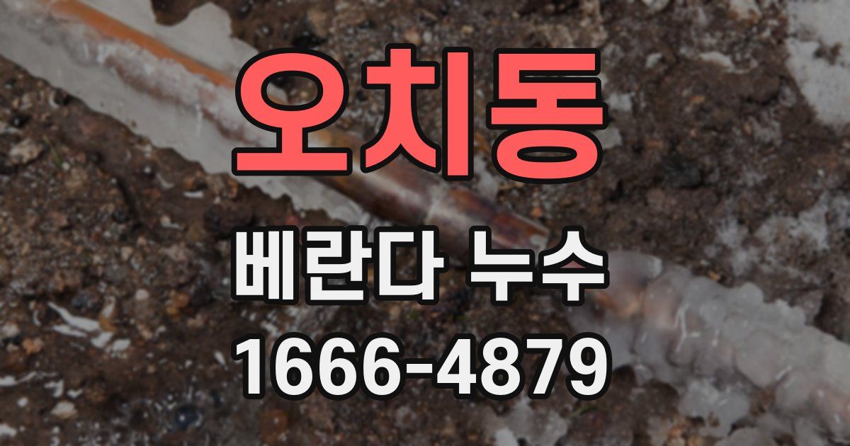 오치동 베란다 누수