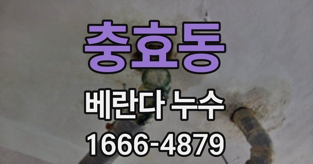 충효동 베란다 누수