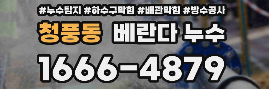 청풍동 베란다 누수