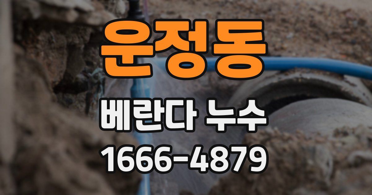 운정동 베란다 누수