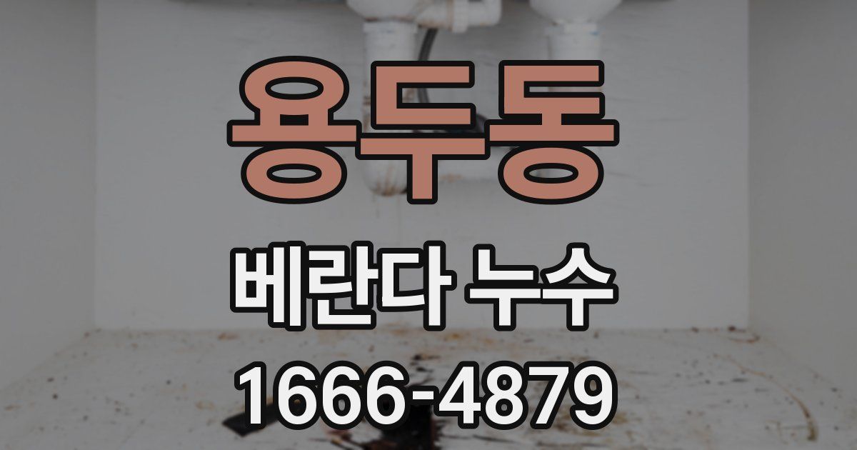 용두동 베란다 누수