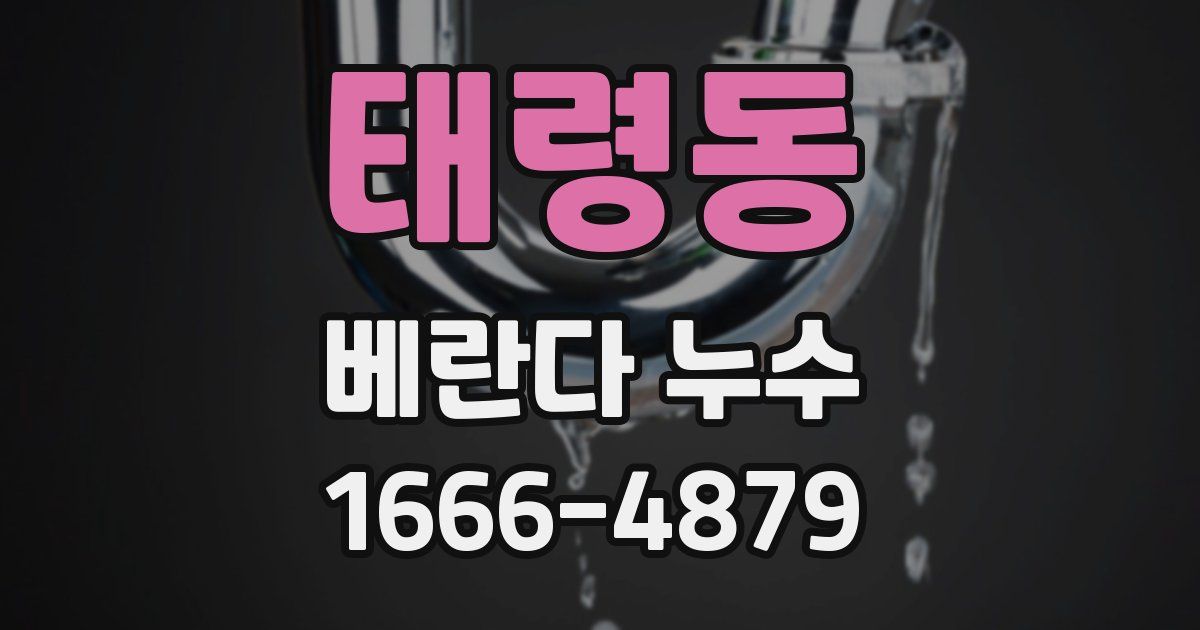 태령동 베란다 누수