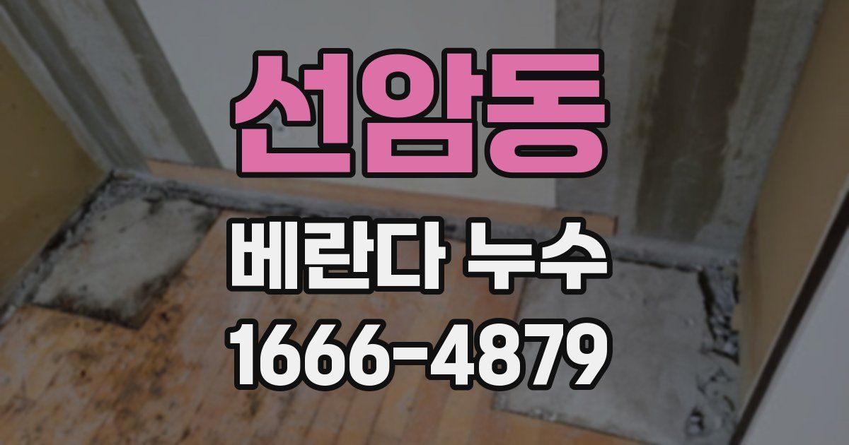 선암동 베란다 누수