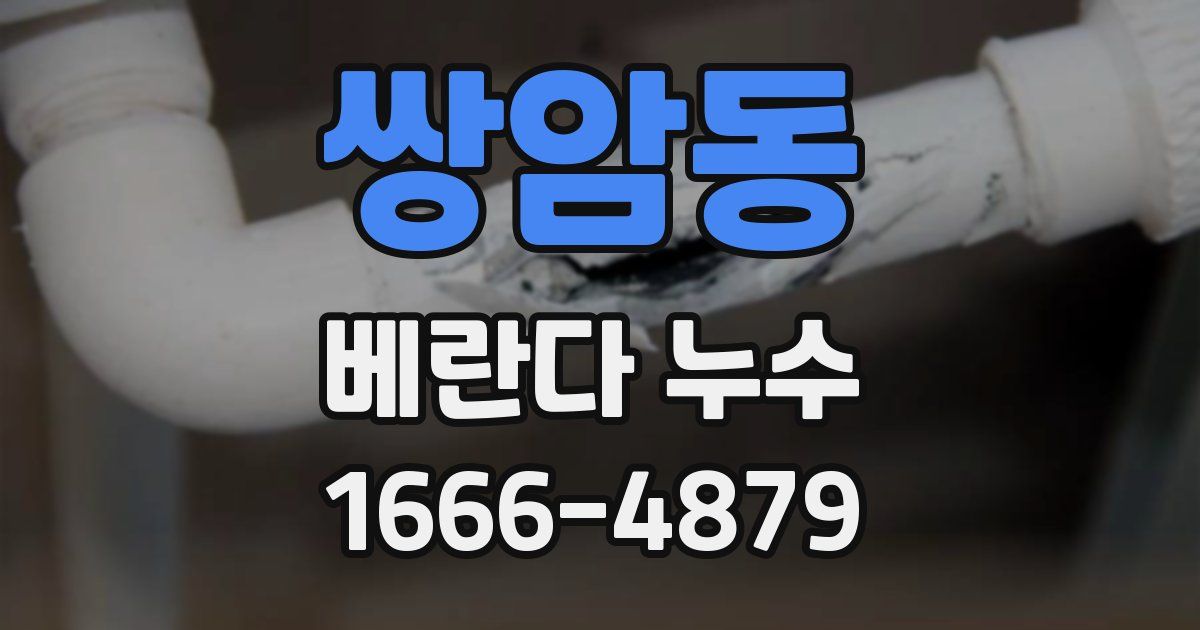 쌍암동 베란다 누수