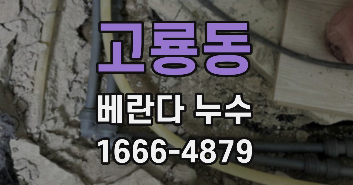 고룡동 베란다 누수