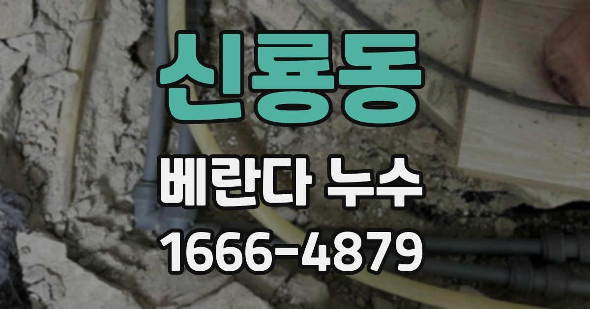 신룡동 베란다 누수
