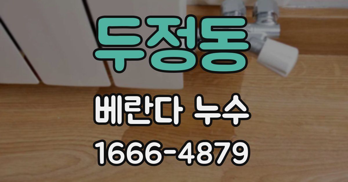 두정동 베란다 누수