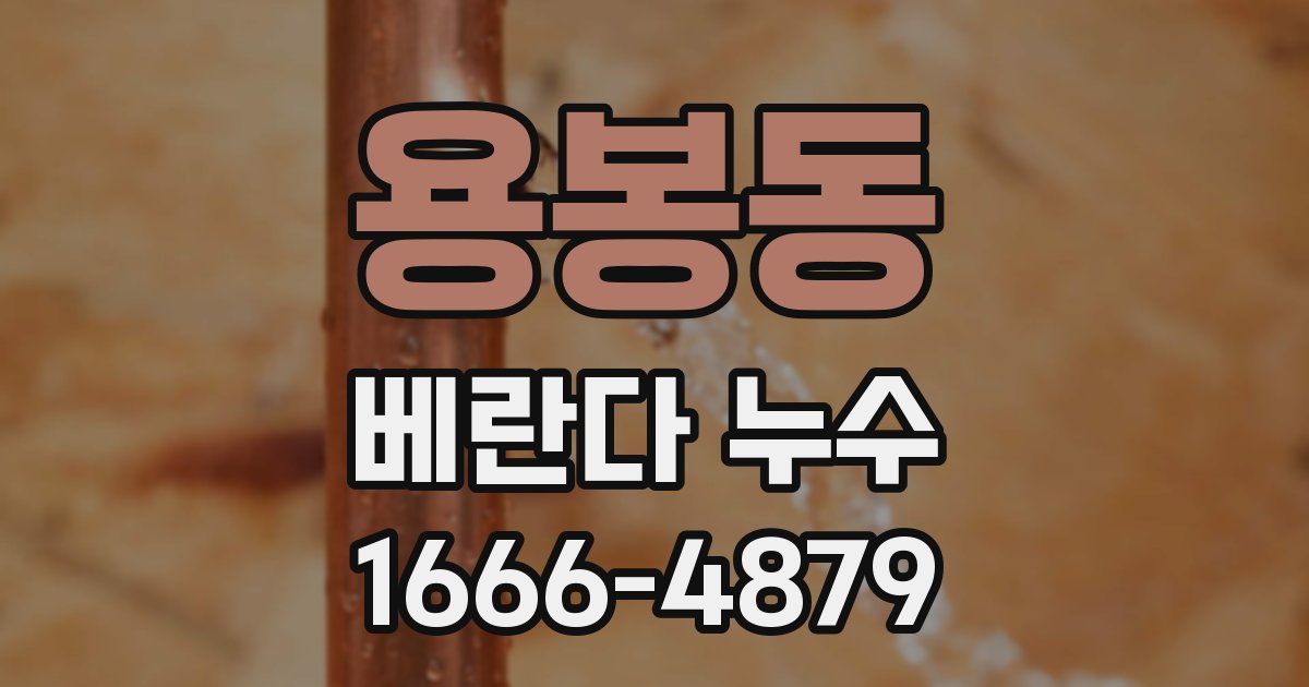 용봉동 베란다 누수