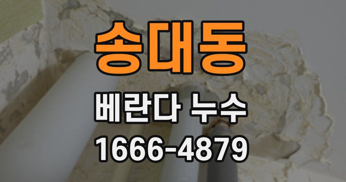 송대동 베란다 누수
