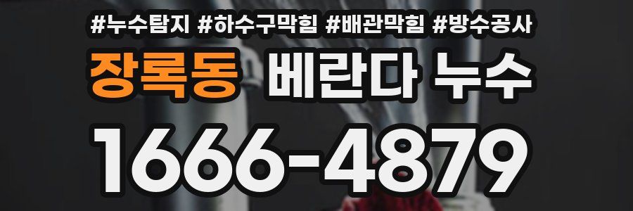 장록동 베란다 누수