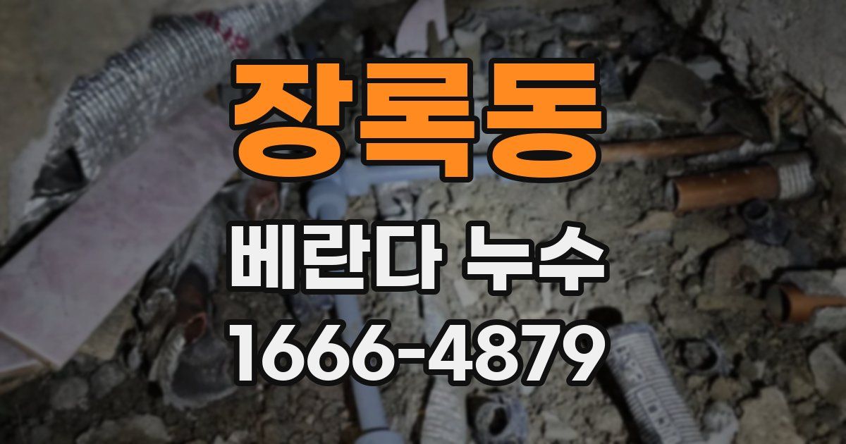 장록동 베란다 누수