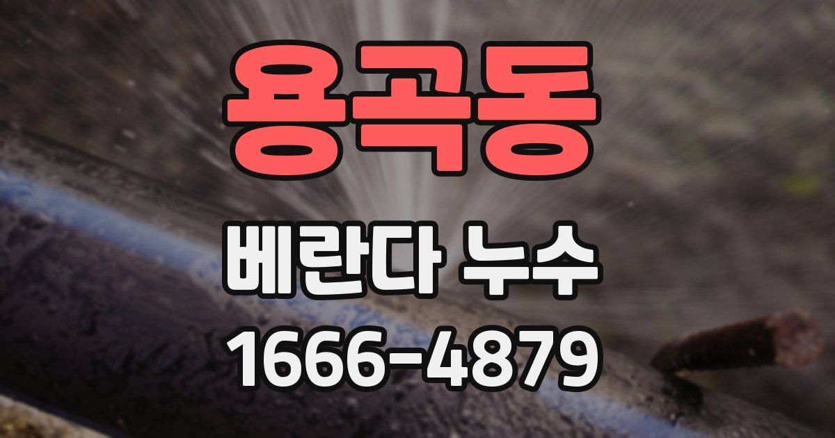 용곡동 베란다 누수
