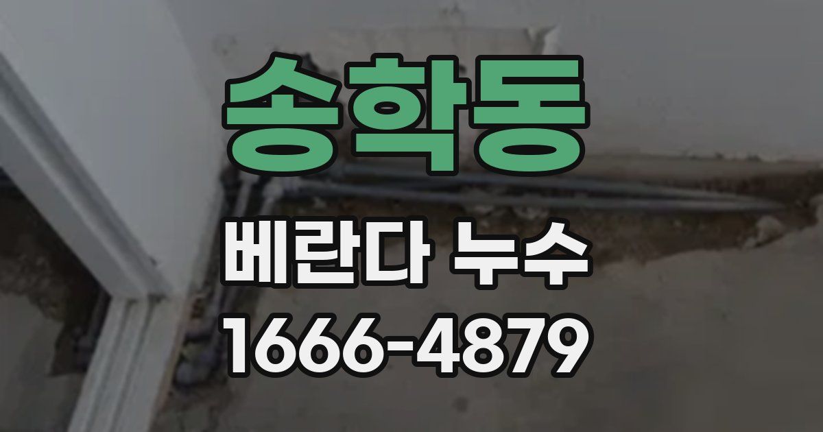 송학동 베란다 누수