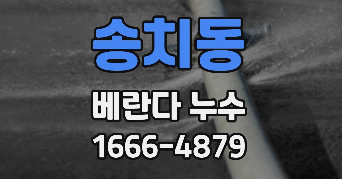 송치동 베란다 누수