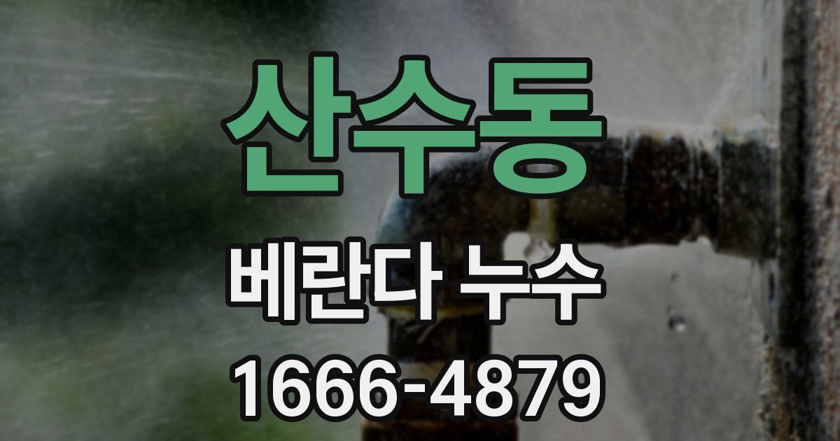 산수동 베란다 누수