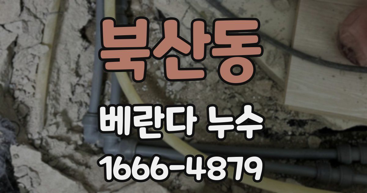 북산동 베란다 누수