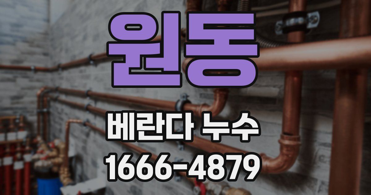 원동 베란다 누수
