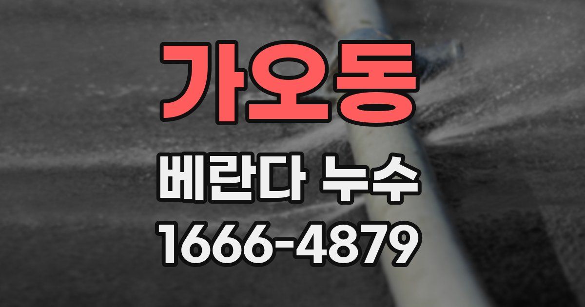 가오동 베란다 누수