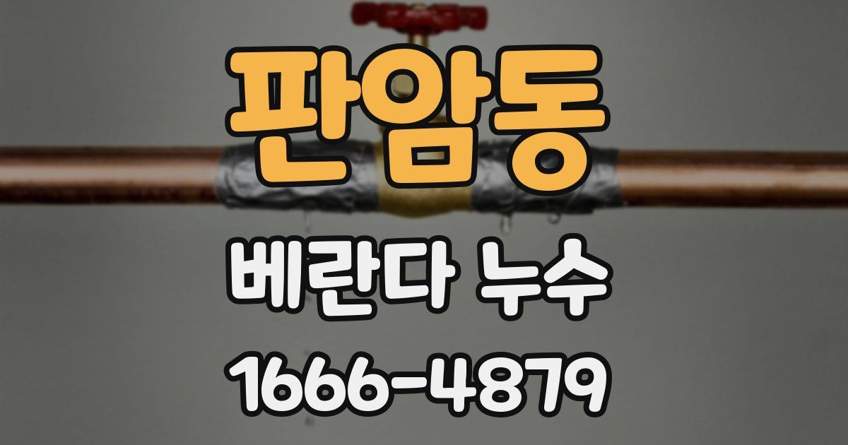 판암동 베란다 누수