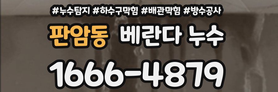 판암동 베란다 누수