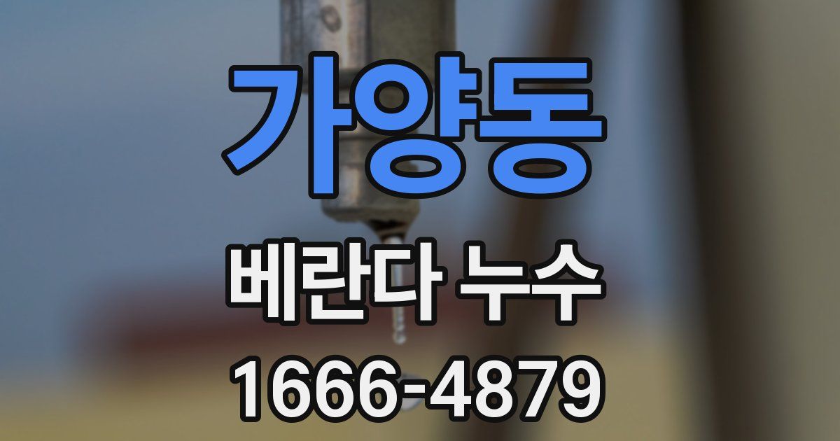 가양동 베란다 누수