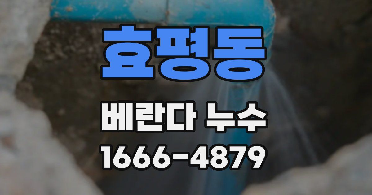 효평동 베란다 누수