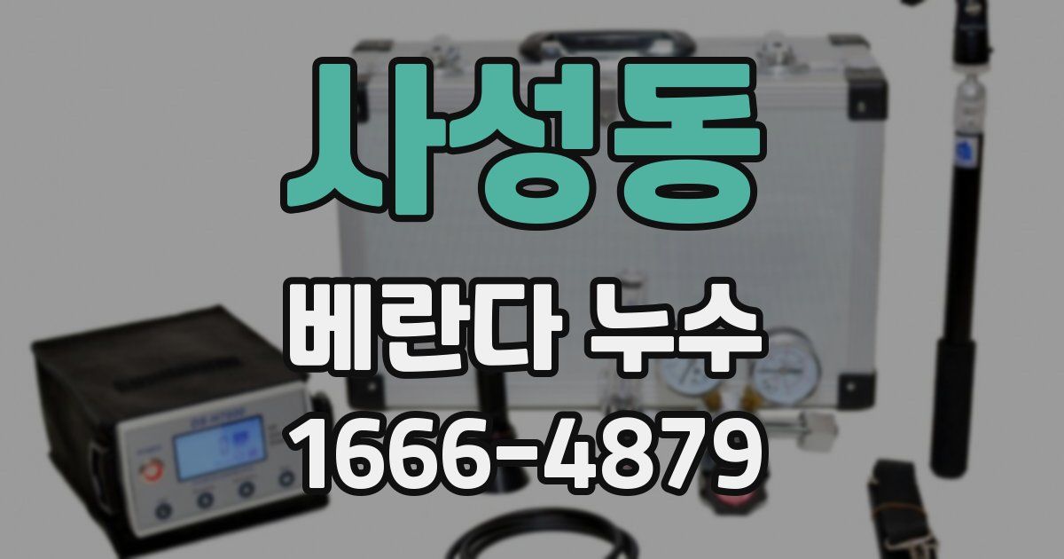 사성동 베란다 누수