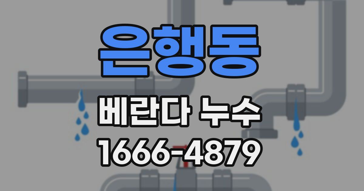 은행동 베란다 누수